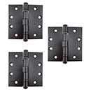 PBB Architectural [PBB45KIT-03-800] Stainless Steel Ball Bearing Gate Butt Hinge Pack - 3 Hinges - Black Finish - 4 1/2&quot; H x 4 1/2&quot; W
