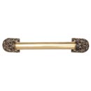 Notting Hill [NHO-500-AB-14PL] Solid Pewter/Brass Appliance/Door Pull Handle - Acanthus - Plain Bar - Antique Brass Finish - 14 1/4&quot; L