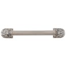 Notting Hill [NHO-500-AP-12F] Solid Pewter/Brass Appliance/Door Pull Handle - Acanthus - Fluted Bar - Antique Pewter Finish - 12 1/4&quot; L