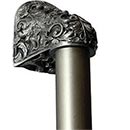 Notting Hill [NHO-500-AP-14PL] Solid Pewter/Brass Appliance/Door Pull Handle - Acanthus - Plain Bar - Antique Pewter Finish - 14 1/4&quot; L