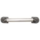 Notting Hill [NHO-500-BP-14PL] Solid Pewter/Brass Appliance/Door Pull Handle - Acanthus - Plain Bar - Brilliant Pewter Finish - 14 1/4&quot; L