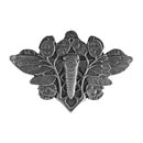 Notting Hill [NHK-120-AP] Solid Pewter Cabinet Knob - Cicada on Leaves - Antique Pewter Finish - 2&quot; W