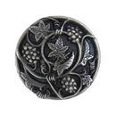 Notting Hill [NHK-129-AP] Solid Pewter Cabinet Knob - Grapevines - Antique Pewter Finish - 1 5/16&quot; Dia.