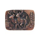Notting Hill [NHK-136-AC] Solid Pewter Cabinet Knob - Bucks on the Run - Antique Copper Finish - 1 1/2&quot; W
