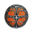 Notting Hill [NHK-145-PE] Solid Pewter Cabinet Knob - Monarch Butterflies - Enameled Antique Pewter Finish - 1 3/8&quot; Dia.