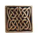 Notting Hill [NHK-157-AC] Solid Pewter Cabinet Knob - Celtic Isles - Antique Copper Finish - 1 3/8&quot; Sq.