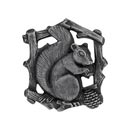 Notting Hill [NHK-177-AP-L] Solid Pewter Cabinet Knob - Grey Squirrel - Left Mount - Antique Pewter Finish - 1 1/2&quot; W