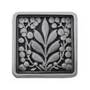Notting Hill [NHK-179-AP] Solid Pewter Cabinet Knob - Mountain Ash - Antique Pewter Finish - 1 3/8" Sq.