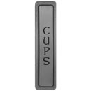 Notting Hill [NHP-308-AP] Solid Pewter Cabinet Pull Handle - Cups - Vertical Text - Antique Pewter Finish - 4&quot; L