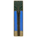 Notting Hill [NHP-322-AB-C] Solid Pewter Cabinet Pull Handle - Royal Palm - Vertical - Antique Brass Finish - Periwinkle - 4" L