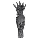 Notting Hill [NHP-325-BP-R] Solid Pewter Cabinet Pull Handle - Cockatoo - Vertical - Right Side - Brilliant Pewter Finish - 4 5/8&quot; L