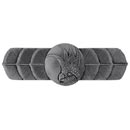 Notting Hill [NHP-326-BP-R] Solid Pewter Cabinet Pull Handle - Cockatoo - Horizontal - Right Side - Brilliant Pewter Finish - 4 1/4&quot; L
