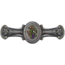 Notting Hill [NHP-613-PHT] Solid Pewter Cabinet Pull Handle - Fruit Bouquet - Hand-Tinted Antique Pewter Finish - 3" C/C - 4 1/8" L