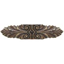 Notting Hill [NHP-625-AB] Solid Pewter Cabinet Pull Handle - Opulent Scroll - Antique Brass Finish - 3" C/C - 3 3/4" L