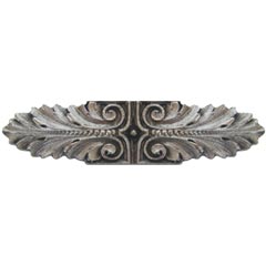 Notting Hill [NHP-625-SN] Solid Pewter Cabinet Pull Handle - Opulent Scroll - Satin Nickel Finish - 3 3/4&quot; L