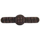Notting Hill [NHP-639-AC] Solid Pewter Cabinet Pull Handle - Classic Weave - Antique Copper Finish - 3&quot; C/C - 4 1/8&quot; L