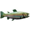 Notting Hill [NHP-648-PHT-L] Solid Pewter Cabinet Pull Handle - Rainbow Trout - Left Side - Hand-Tinted Antique Pewter Finish - 3&quot; C/C - 4 1/8&quot; L