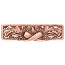 Notting Hill [NHP-652-AC] Solid Pewter Cabinet Pull Handle - Leafy Carrot - Antique Copper Finish - 3&quot; C/C - 4 7/8&quot; L