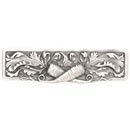 Notting Hill [NHP-652-AP] Solid Pewter Cabinet Pull Handle - Leafy Carrot - Antique Pewter Finish - 3&quot; C/C - 4 7/8&quot; L