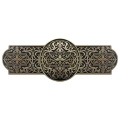 Notting Hill [NHP-670-BB] Solid Pewter Cabinet Pull Handle - Renaissance - Brite Brass Finish - 4&quot; L