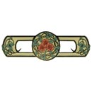 Notting Hill [NHP-671-DB-A] Solid Pewter Cabinet Pull Handle - Delaney&#39;s Rose - Yellow - Dark Brass Finish - 3&quot; C/C - 3 7/8&quot; L