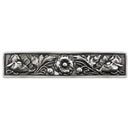 Notting Hill [NHP-675-BP] Solid Pewter Cabinet Pull Handle - Poppy - Brilliant Pewter Finish - 3&quot; C/C - 4 7/8&quot; L