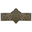 Notting Hill [NHP-678-AB-C] Solid Pewter Cabinet Pull Handle - Dianthus - Sage - Antique Brass Finish - 3&quot; C/C - 4 3/8&quot; L