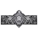 Notting Hill [NHP-678-BP-D] Solid Pewter Cabinet Pull Handle - Dianthus - Black - Brilliant Pewter Finish - 3" C/C - 4 3/8" L