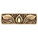 Notting Hill [NHP-681-AB] Solid Pewter Cabinet Pull Handle - Hope Blossom - Antique Brass Finish - 3" C/C - 4 1/8" L