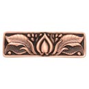Notting Hill [NHP-681-AC] Solid Pewter Cabinet Pull Handle - Hope Blossom - Antique Copper Finish - 4 1/8&quot; L