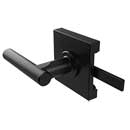 Outerpull [OPL-100] Exterior Gate Lever Turn Latch Set - Dyno - Black Finish - 3 1/4&quot; Sq.