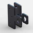 Outerpull [OPL-500] Stainless Steel Exterior Gate Locking Padlock Eyelets - Black Finish - 2&quot; L