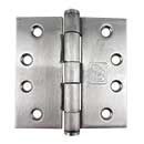PBB Architectural [PB514040630] Stainless Steel Door Butt Hinge - 5 Knuckle Plain Bearing - Button Tip - Square Corner - Brushed Finish - Each - 4&quot; H x 4&quot; W