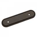 RK International [BP-1792-BRB] Solid Brass Cabinet Pull Backplate - Beaded Oblong - Oil Rubbed Bronze Finish - 5&quot; L - 3&quot; Centers