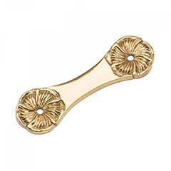 RK International [BP-383] Solid Brass Cabinet Pull Backplate - Daisy - Polished Brass Finish - 3 3/4&quot; L
