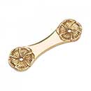 RK International [BP-383] Solid Brass Cabinet Pull Backplate - Daisy - Polished Brass Finish - 3 3/4&quot; L