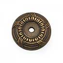 RK International [BP-484-AE] Solid Brass Cabinet Knob Backplate - Small Cross &amp; Petal - Antique English Finish - 1 1/4&quot; Dia.