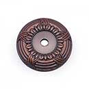 RK International [BP-484-DC] Solid Brass Cabinet Knob Backplate - Small Cross &amp; Petal - Distressed Copper Finish - 1 1/4&quot; Dia.