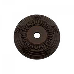 RK International [BP-484-RB] Solid Brass Cabinet Knob Backplate - Small Cross &amp; Petal - Oil Rubbed Bronze Finish - 1 1/4&quot; Dia.