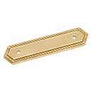 RK International [BP-7813] Solid Brass Cabinet Pull Backplate - Rope - Polished Brass Finish - 5" L - 3 1/2" Centers