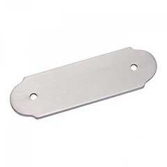 RK International [BP-7818-P] Solid Brass Cabinet Pull Backplate - Plain Bow - Satin Nickel Finish - 4 1/2&quot; L - 3&quot; Centers