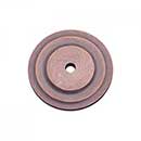 RK International [BP-7821-DC] Solid Brass Cabinet Knob Backplate - Plain Single Hole - Distressed Copper Finish - 1 5/8&quot; Dia.