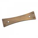 RK International [BP-7902-AE] Solid Brass Cabinet Pull Backplate - Bent Rectangle - Antique English Finish - 4 1/2" L - 3" Centers