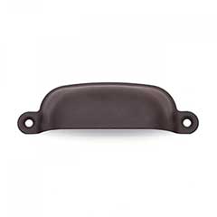 RK International [CF-5250-RB] Solid Brass Cabinet Cup Pull - Flat Box - Oil Rubbed Bronze Finish - 3 1/4&quot; C/C - 3 3/4&quot; L