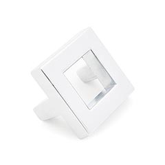 RK International [CK-795-PC] Solid Brass Cabinet Knob - Open Square - Polished Chrome Finish - 1 5/8&quot; Sq.