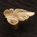 RK International [CK-202] Solid Brass Cabinet Knob - Leaf - Polished Brass Finish - 1 3/4&quot; L