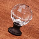 RK International [CK-2AC-RB] Acrylic Cabinet Knob - Acrylic Hammered - Oil Rubbed Bronze Stem - 1 1/4&quot; Dia.