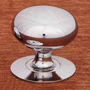 RK International [CK-3216-C] Hollow Brass Cabinet Knob - Large Hollow Round w/ Detachable Back Plate - Polished Chrome Finish - 1 1/2&quot; Dia.
