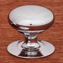RK International [CK-3217-C] Hollow Brass Cabinet Knob - Small Hollow Round w/ Detachable Back Plate - Polished Chrome Finish - 1 1/4&quot; Dia.