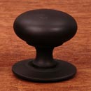 RK International [CK-3217-RB] Solid Brass Cabinet Knob - Small Hollow Round w/ Detachable Back Plate - Oil Rubbed Bronze Finish - 1 1/4&quot; Dia.